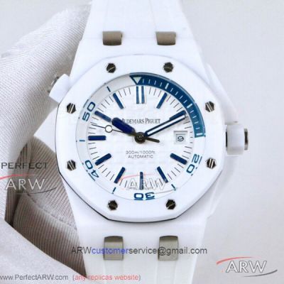 Perfect Replica Audemars Piguet Royal Oak Offshore Diver 42mm  Watch - White Dial 3120 Automatic